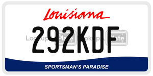 292KDF  license plate in LA
