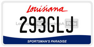 293GLJ  license plate in LA