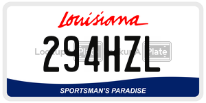 294HZL  license plate in LA