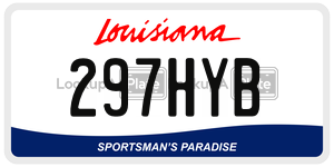 297HYB  license plate in LA