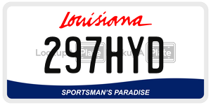 297HYD  license plate in LA
