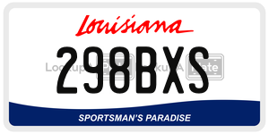 298BXS  license plate in LA