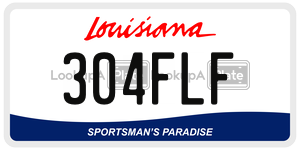 304FLF license plate in Louisiana