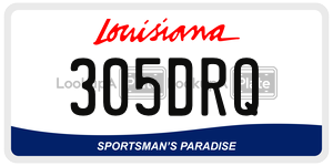 305DRQ  license plate in LA