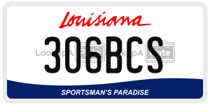 306BCS  license plate in LA