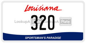 320  license plate in LA
