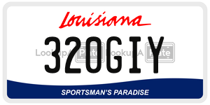 320GIY license plate in Louisiana
