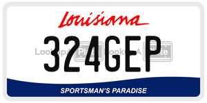 324GEP  license plate in LA