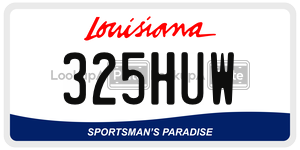 325HUW  license plate in LA