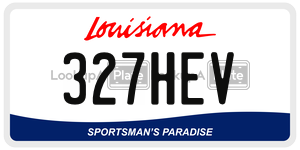 327HEV  license plate in LA
