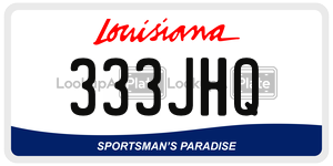 333JHQ  license plate in LA