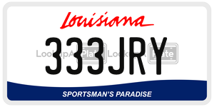 333JRY  license plate in LA