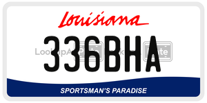 336BHA  license plate in LA