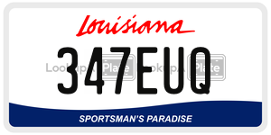 347EUQ  license plate in LA