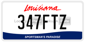 347FTZ  license plate in LA