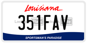 351FAV  license plate in LA