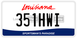 351HWI  license plate in LA