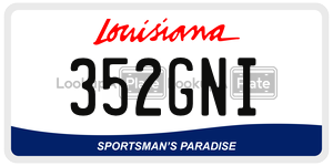 352GNI  license plate in LA