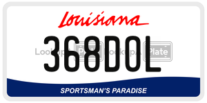 368DOL license plate in Louisiana