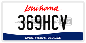369HCV  license plate in LA