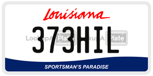 373HIL license plate in Louisiana