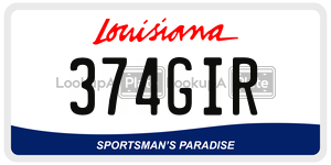 374GIR  license plate in LA