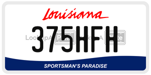 375HFH  license plate in LA
