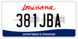 381JBA  license plate in LA