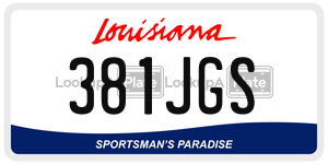 381JGS  license plate in LA