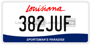 382JUF  license plate in LA