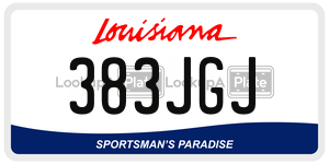 383JGJ  license plate in LA