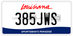 385JWS  license plate in LA