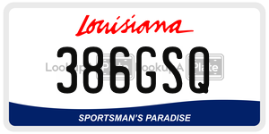 386GSQ  license plate in LA