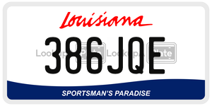 386JQE  license plate in LA