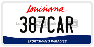 387CAR  license plate in LA
