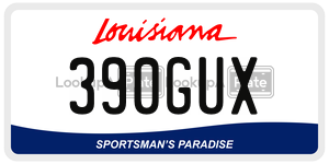 390GUX  license plate in LA
