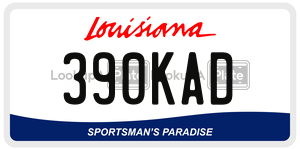 390KAD  license plate in LA
