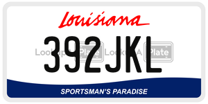 392JKL  license plate in LA