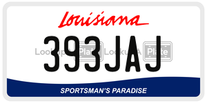 393JAJ  license plate in LA