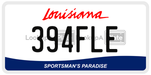 394FLE  license plate in LA