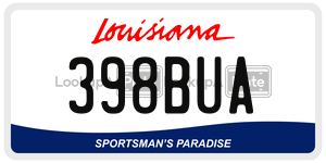 398BUA  license plate in LA