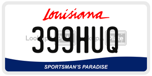 399HUQ  license plate in LA