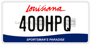 400HPQ  license plate in LA