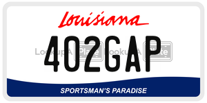 402GAP license plate in Louisiana