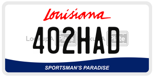 402HAD  license plate in LA