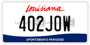 402JOW  license plate in LA