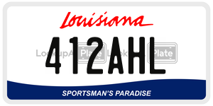 412AHL  license plate in LA