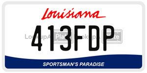 413FDP  license plate in LA