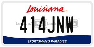 414JNW  license plate in LA