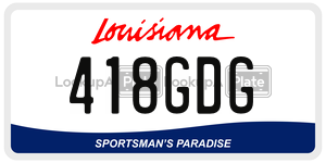 418GDG license plate in Louisiana